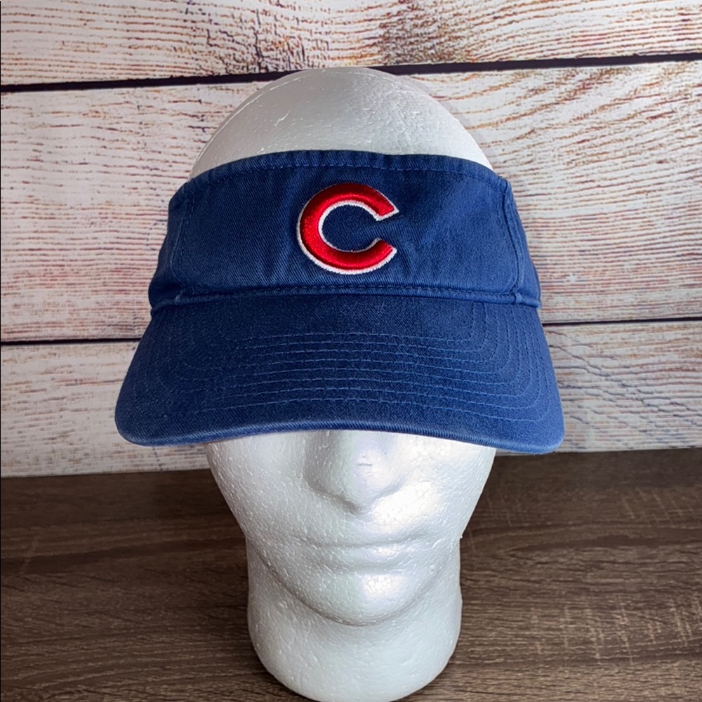 NWT Chicago Cubs Blue & Red Adjustable 47Brand Visor Unisex